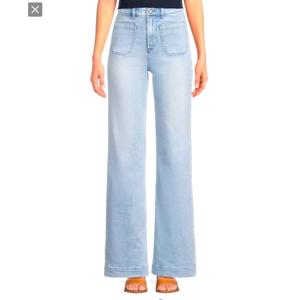 Faherty wide leg terry stretch jeans